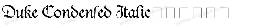 Duke Condensed Italic字体转换